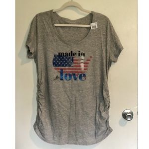 NWT “Made in USA with Love” Maternity Shirt